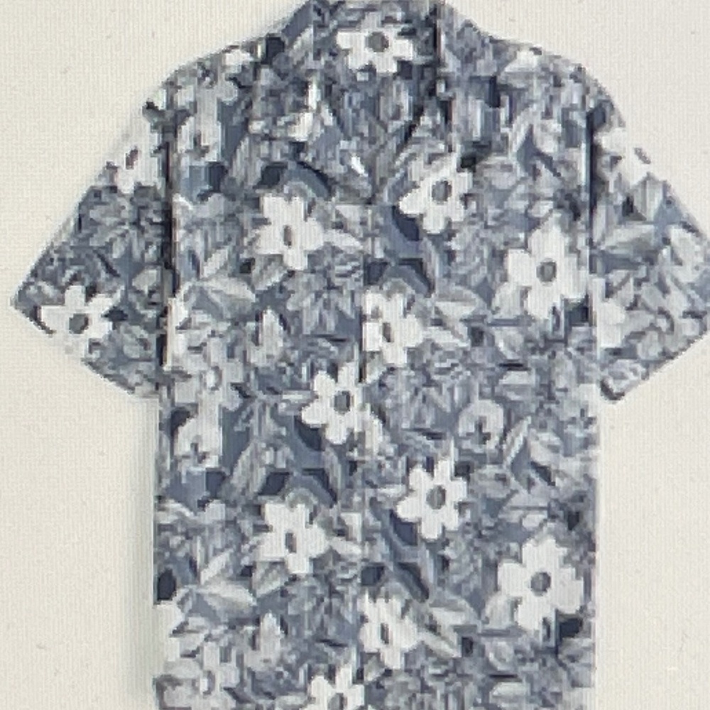 Men's Performance Camp Collar Button Up Shirt - NWT